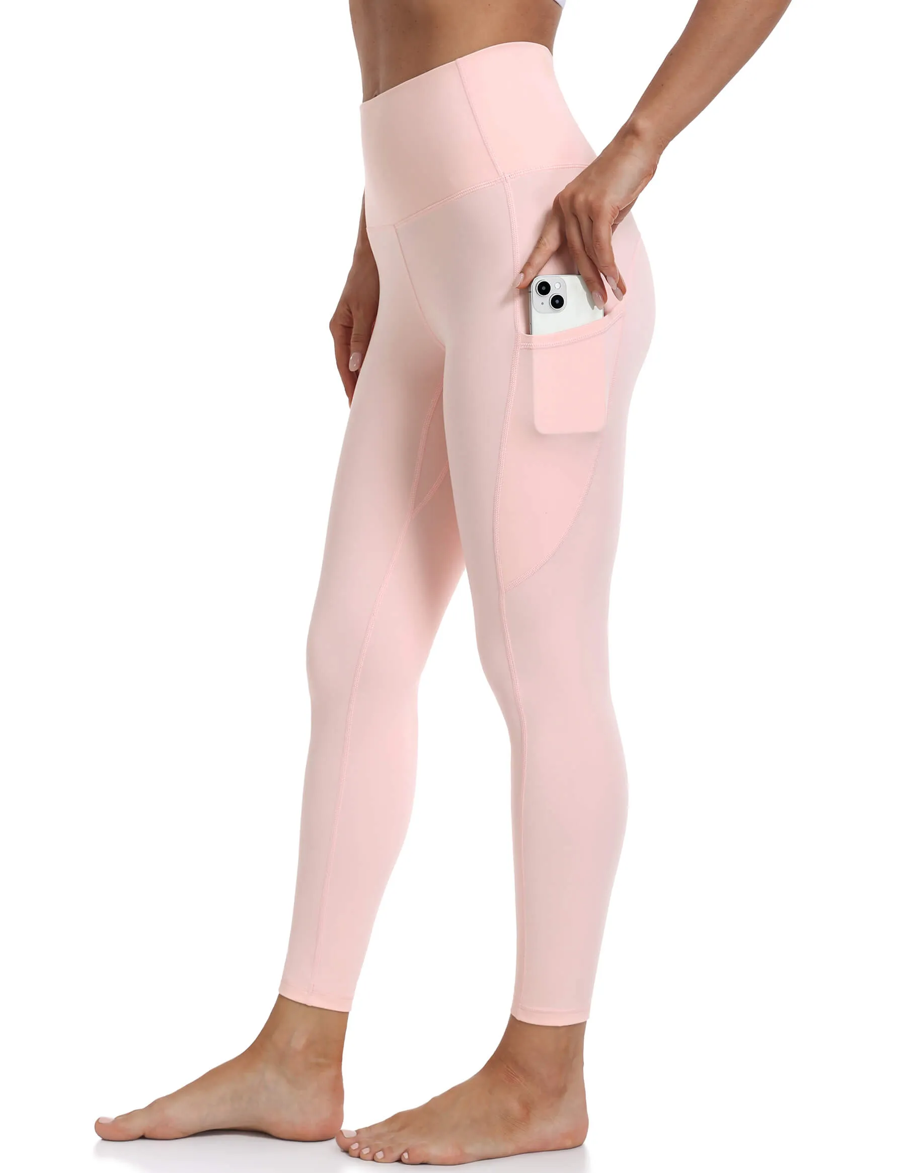 25" High Waisted Athletic Pants With Pocket