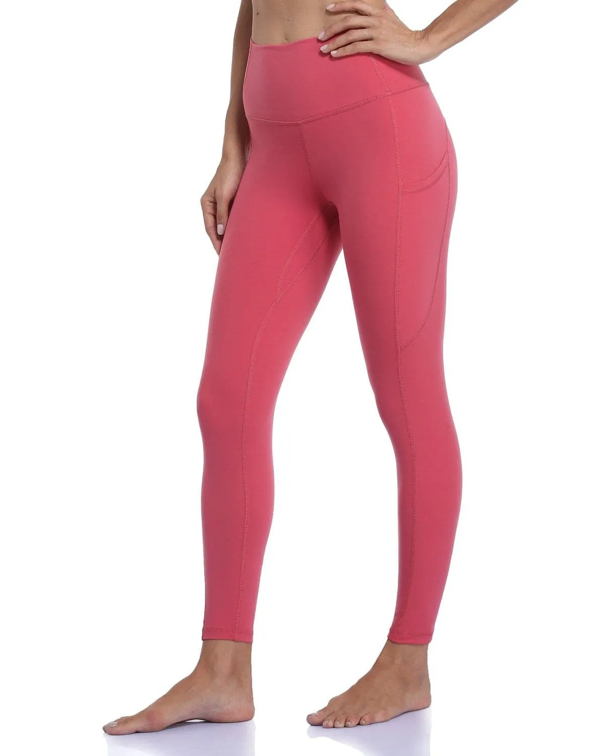 25" High Waisted Athletic Pants With Pocket