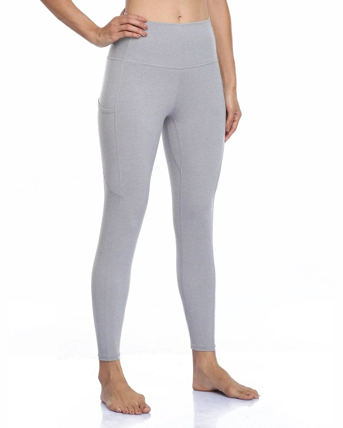 25" High Waisted Athletic Pants With Pocket