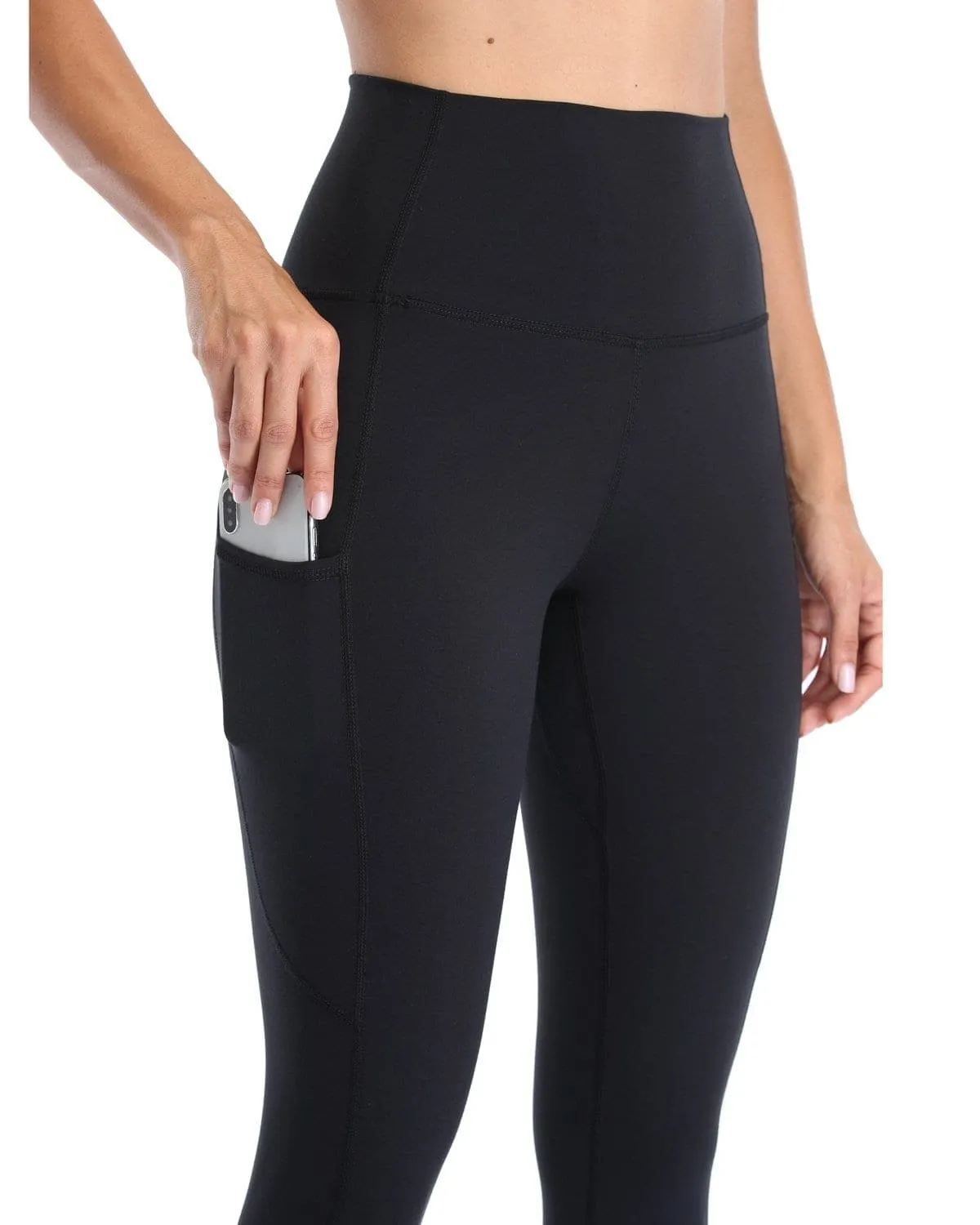 25" High Waisted Athletic Pants With Pocket