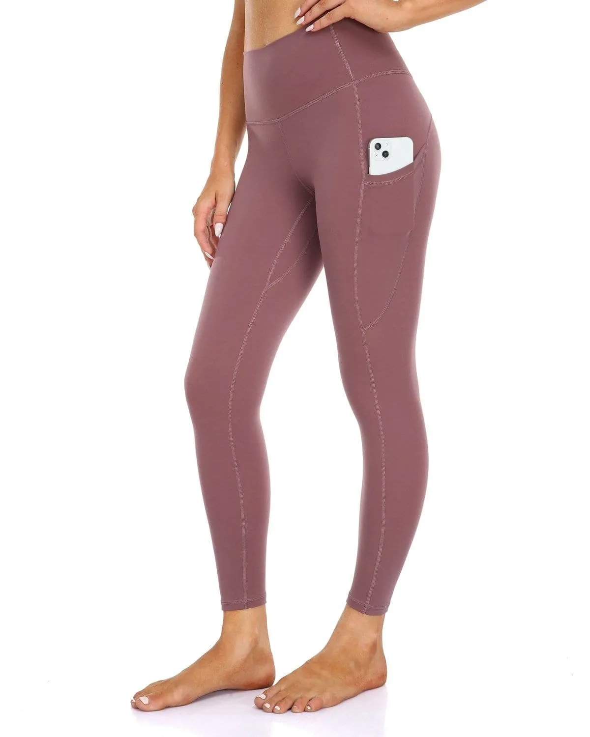 25" High Waisted Athletic Pants With Pocket