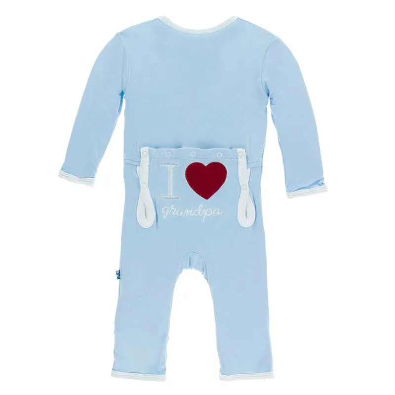 Applique Coverall -Pond I Love Grandpa