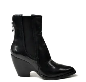 AVA MID HEELED BLACK BEATLES BOOTS