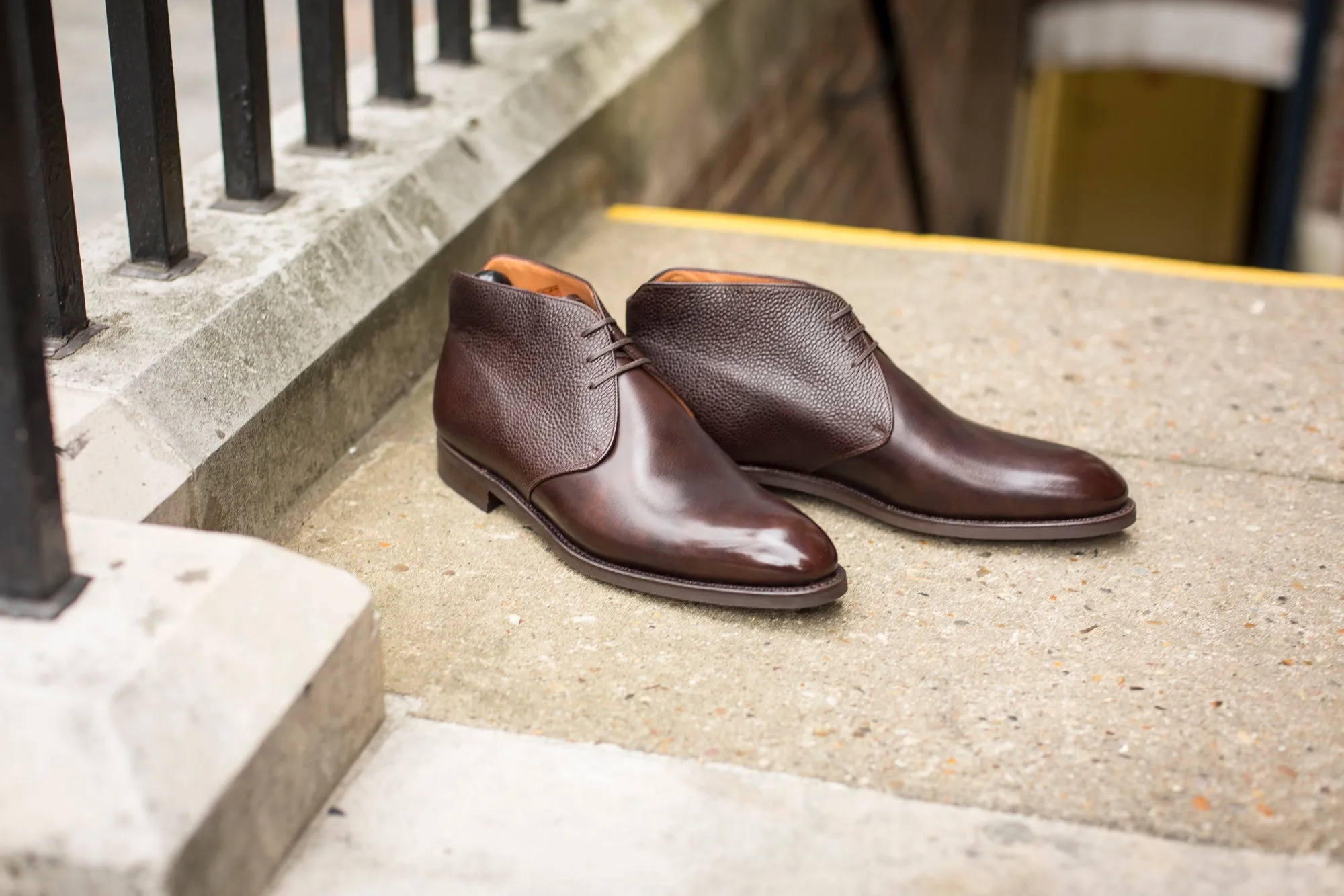 Ballard - MTO - Dark Brown Museum Calf / Dark Brown Scotch Grain - NGT Last - Country Rubber Sole