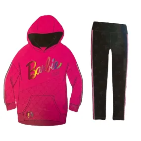 Barbie Youth Girl's 2 Piece Long Sleeve Hoodie and Legging Active Set