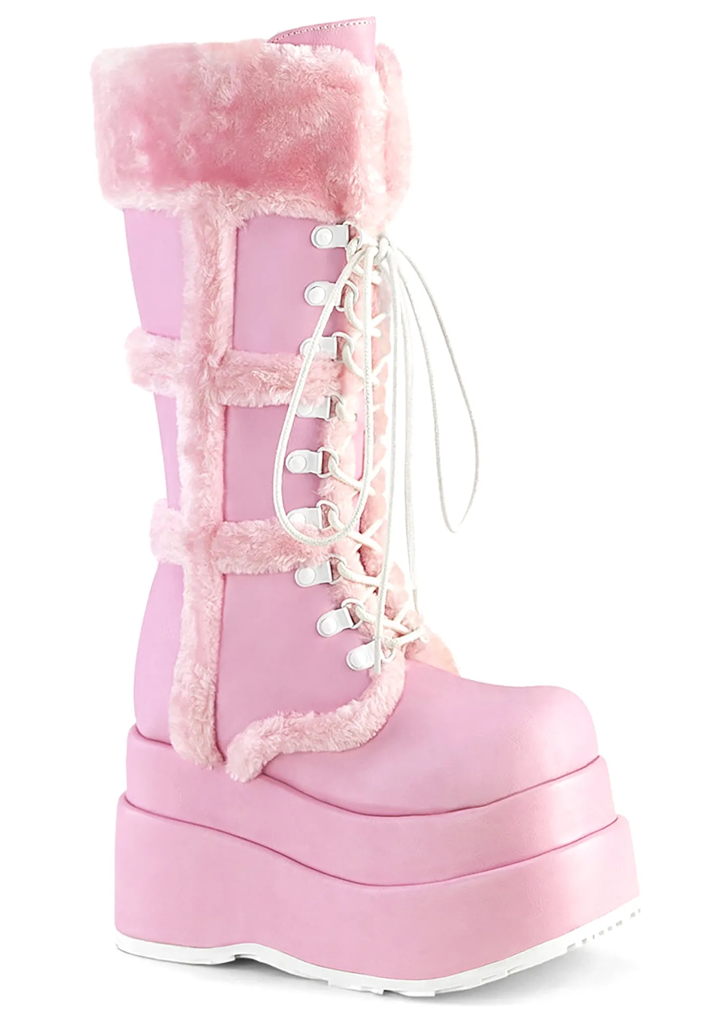 BEAR 202 Sweetie Pie Pink Platform Boots