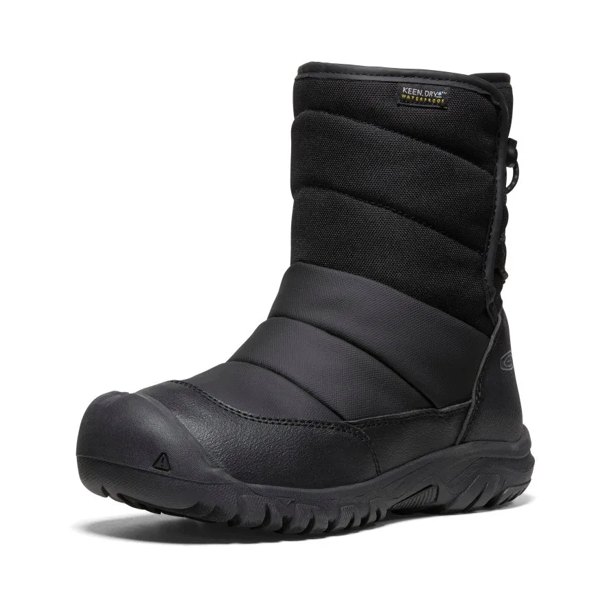 Big Kids' Puffrider Waterproof Winter Boot  |  Black/Steel Grey