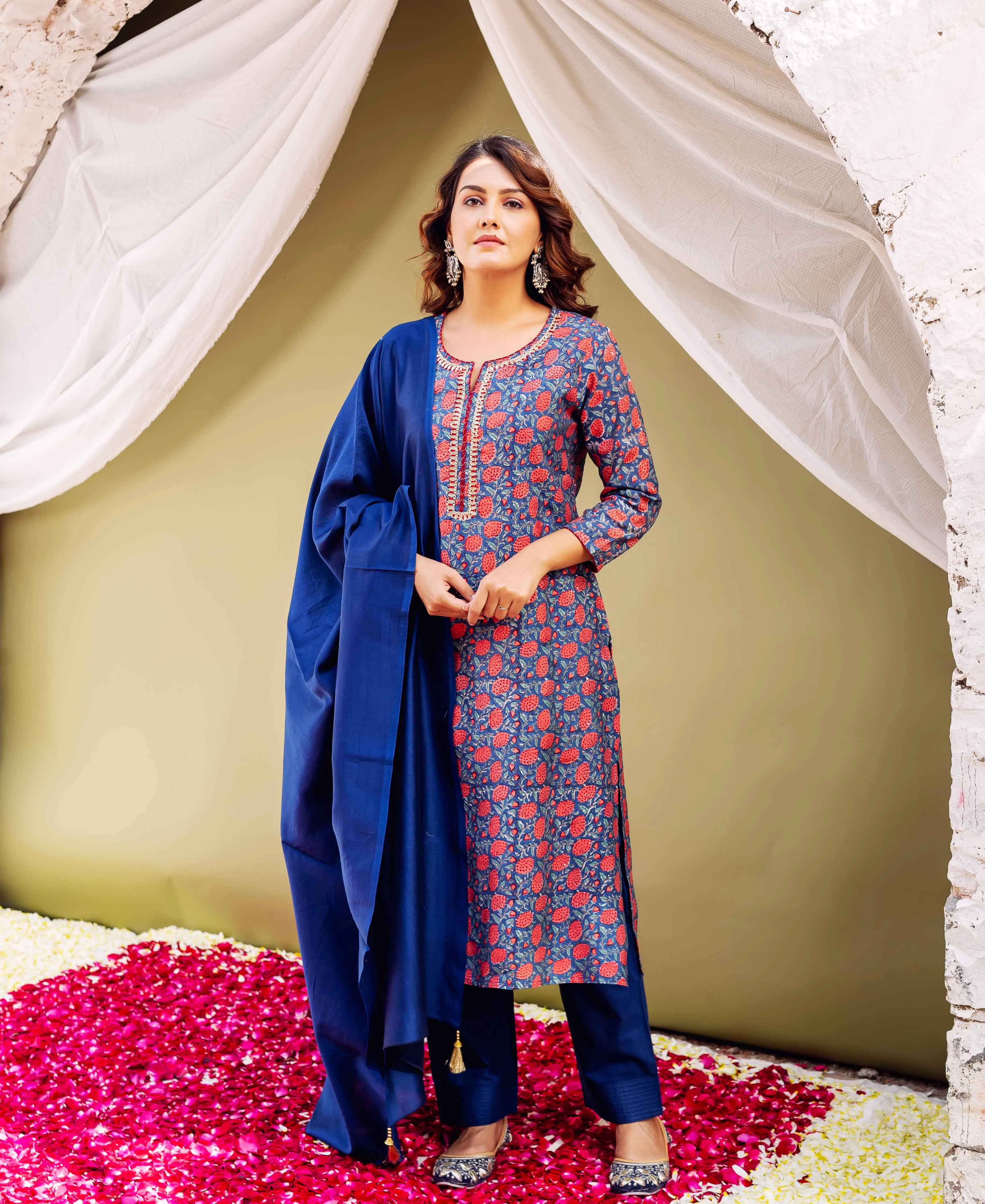 Blue Majesty Gota-Infused Kurta