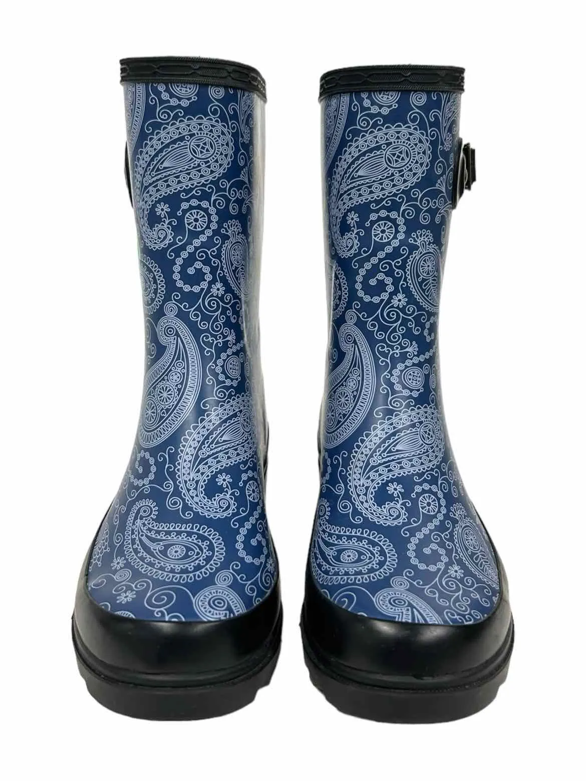 BLUE MOUNTAIN BLU/WHT Paisley Women Size 6 Boots