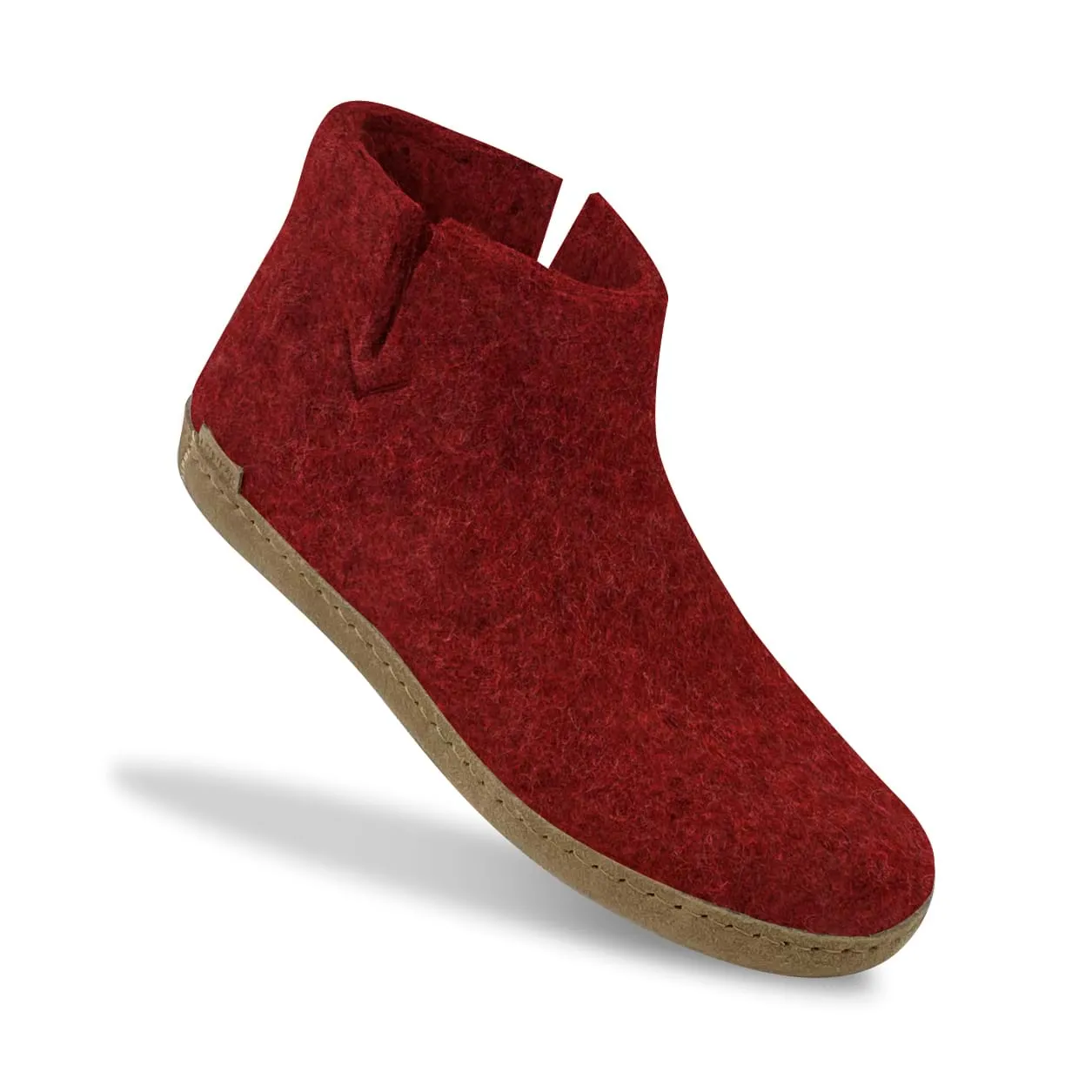 Boot with leather sole - Red