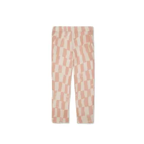 Checkered Linen Kid Pants