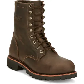 Chippewa Men's Classic 2.0 8" Steel Toe Lace Up Work Boot -Brown- NC2086