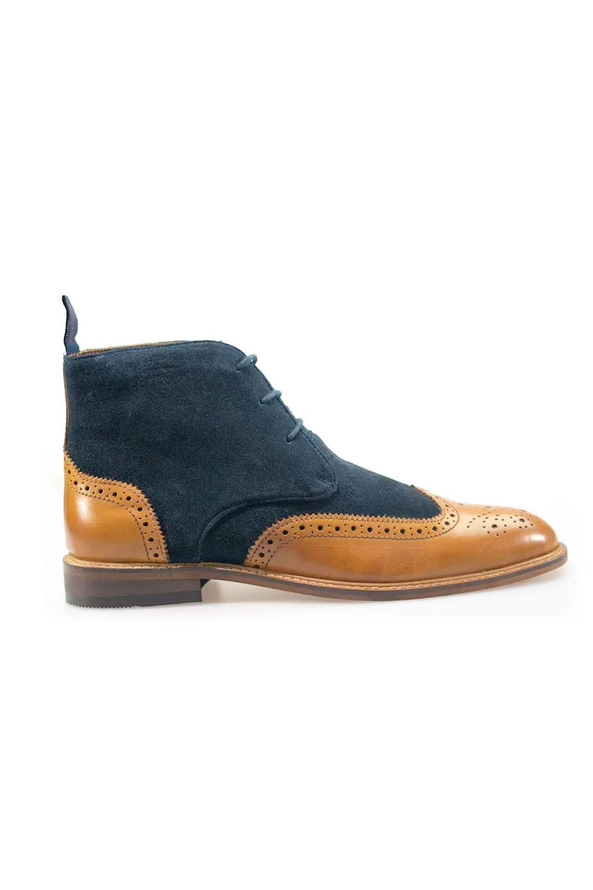 Connick Navy/Tan Brogue Boots