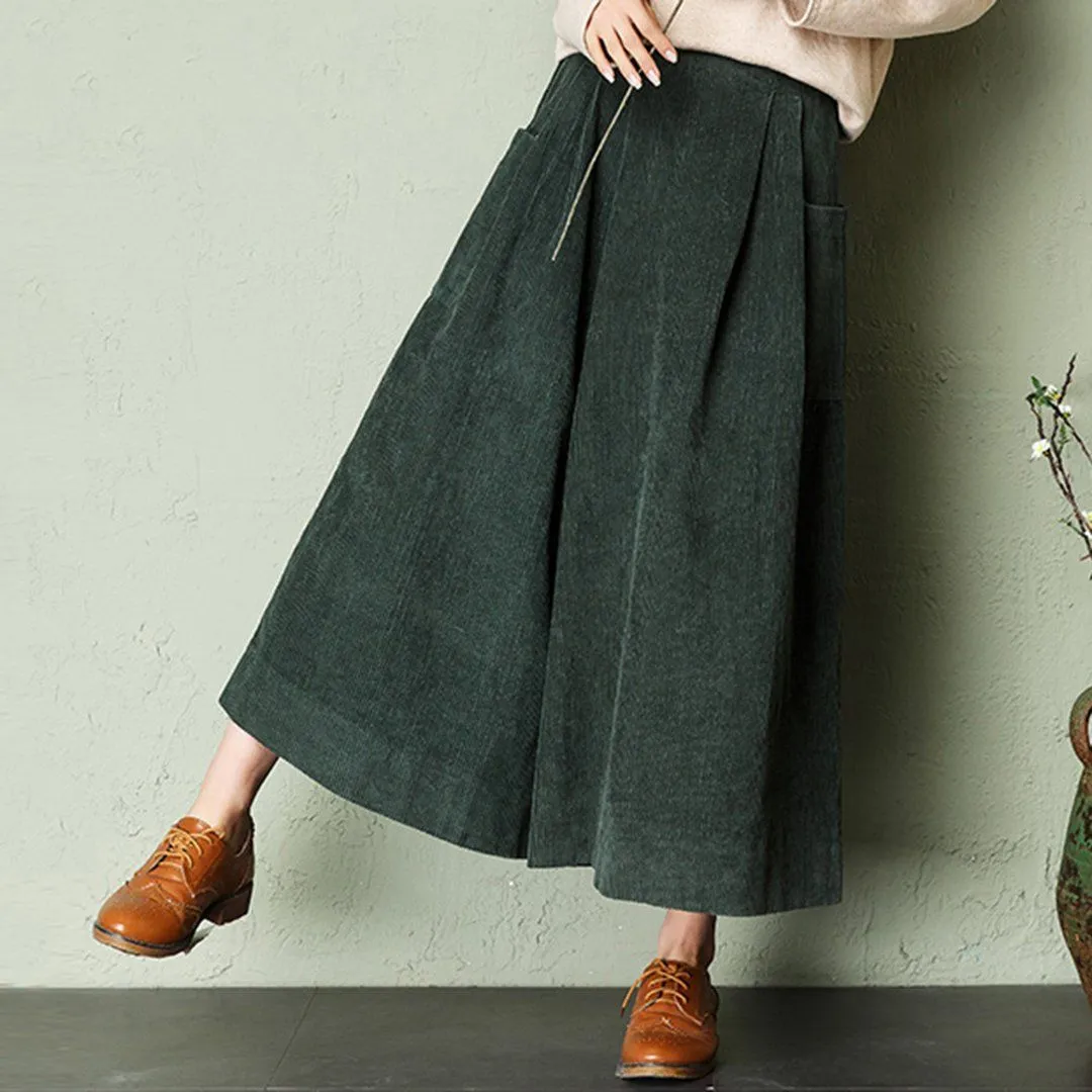 Corduroy Wide Leg Pants