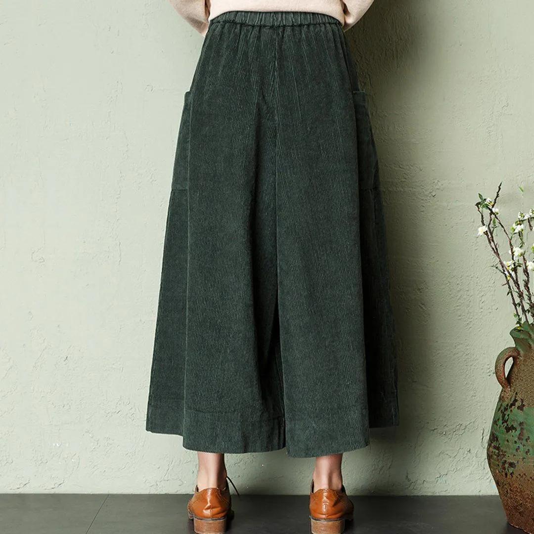 Corduroy Wide Leg Pants