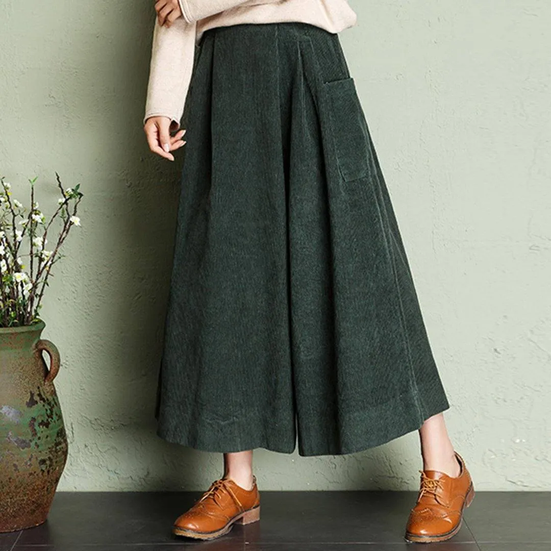 Corduroy Wide Leg Pants