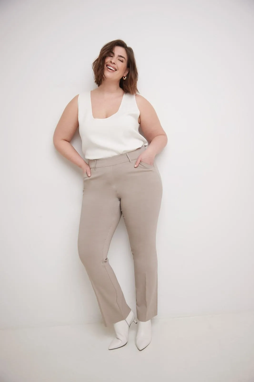 Curvy Pull-on Barely Bootcut Classic Pants