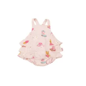 Daisy Boots Muslin Ruffle Sunsuit