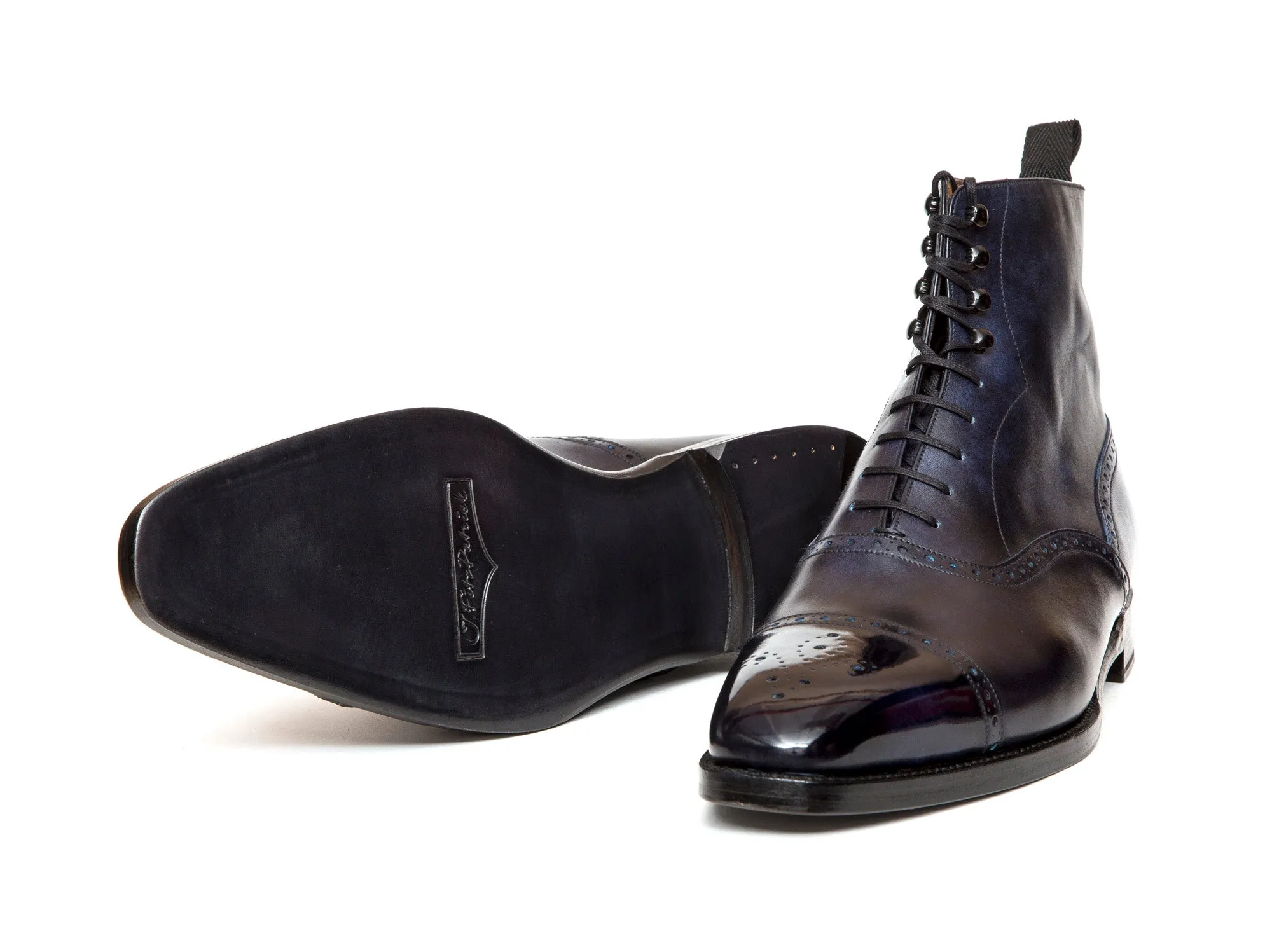 David - MTO - Navy Museum Calf - LPB Last - Single Leather Sole