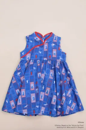 Disney100 Flare Cheongsam - Blue Doors