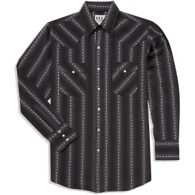 Ely Cattleman Men's Dobby Stripe Snap Shirt