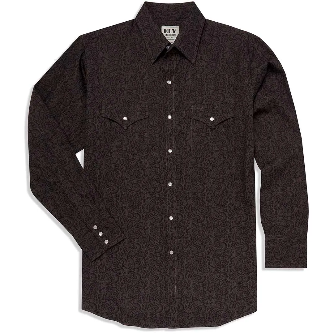 Ely Cattleman Men's Paisley Print Snap Shirt