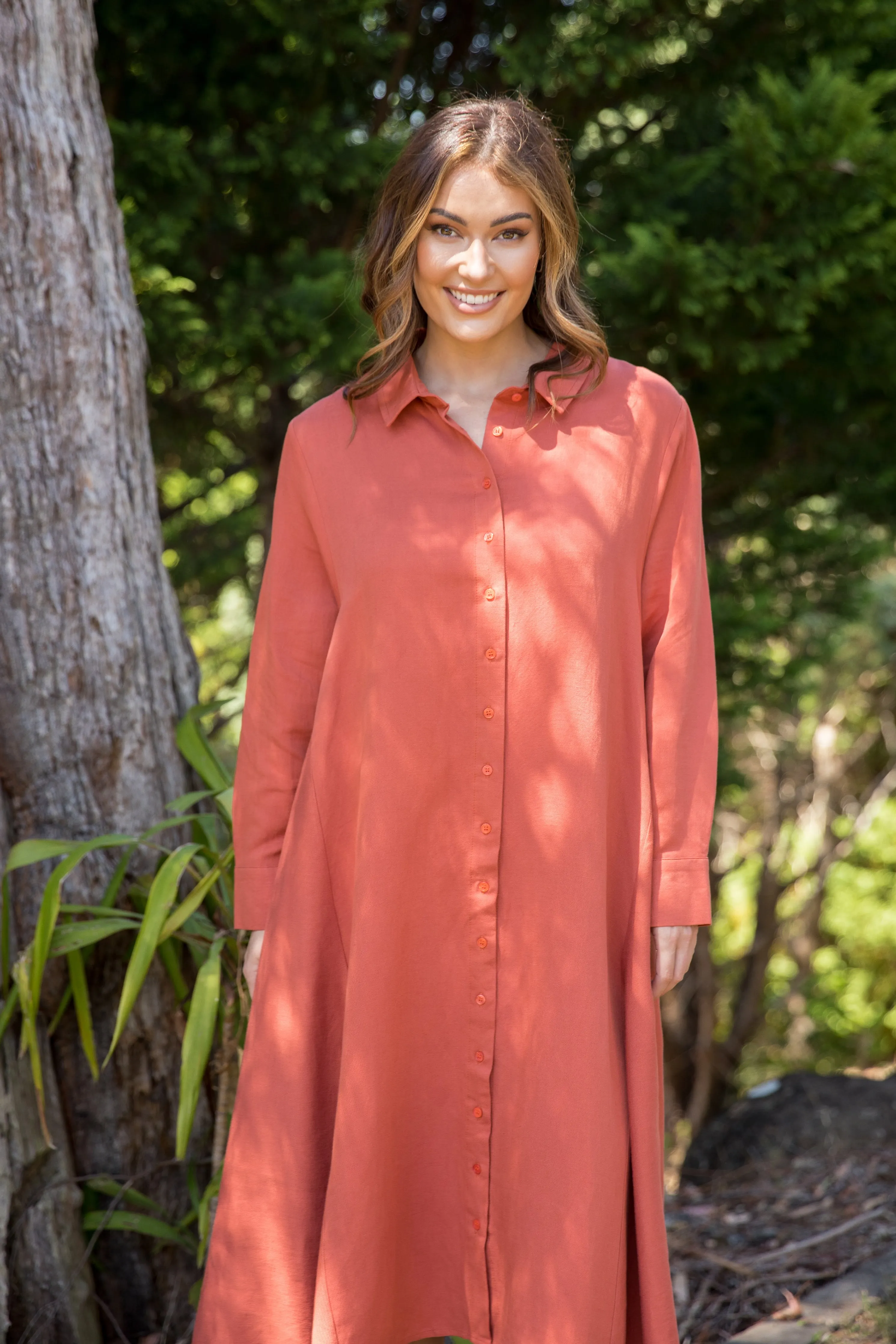 FINAL SALE Cadillia Dress in Terracotta