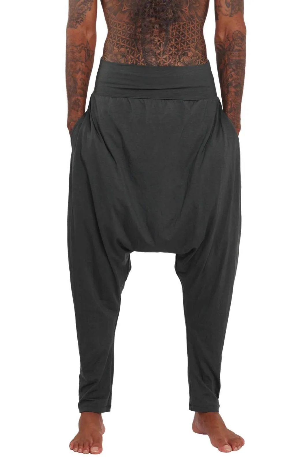 Harlem Mens Harem Pants - Steel Grey