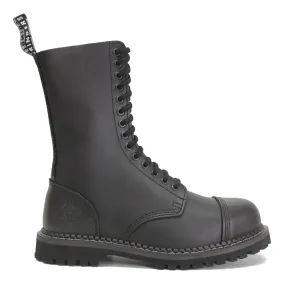 Herald 14 Eyelet Unisex Mid Calf Biker Boots