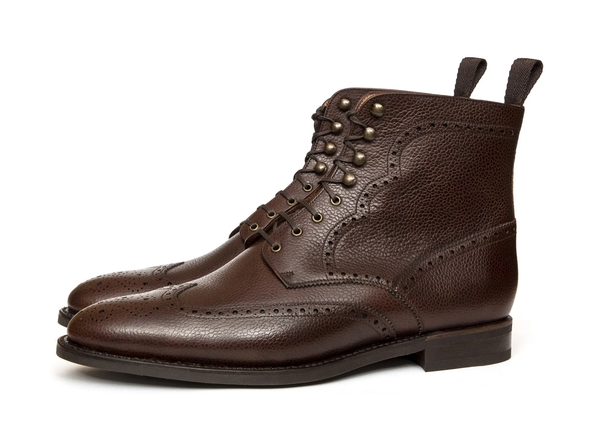 Holman - MTO - Dark Brown Scotch Grain - TMG Last - Country Rubber Sole