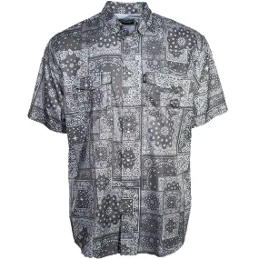 Hooey Brands Men's Sol Bandana Print Short Sleeve Snap Shirt