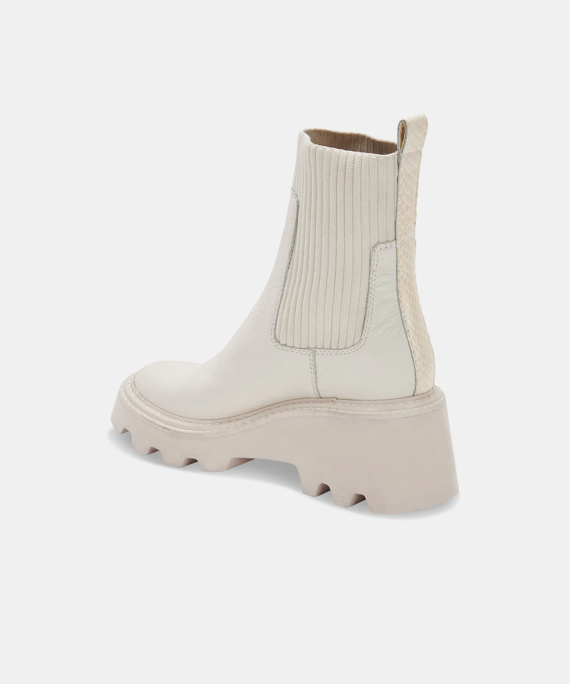 HOVEN BOOTS IVORY LEATHER - re:vita