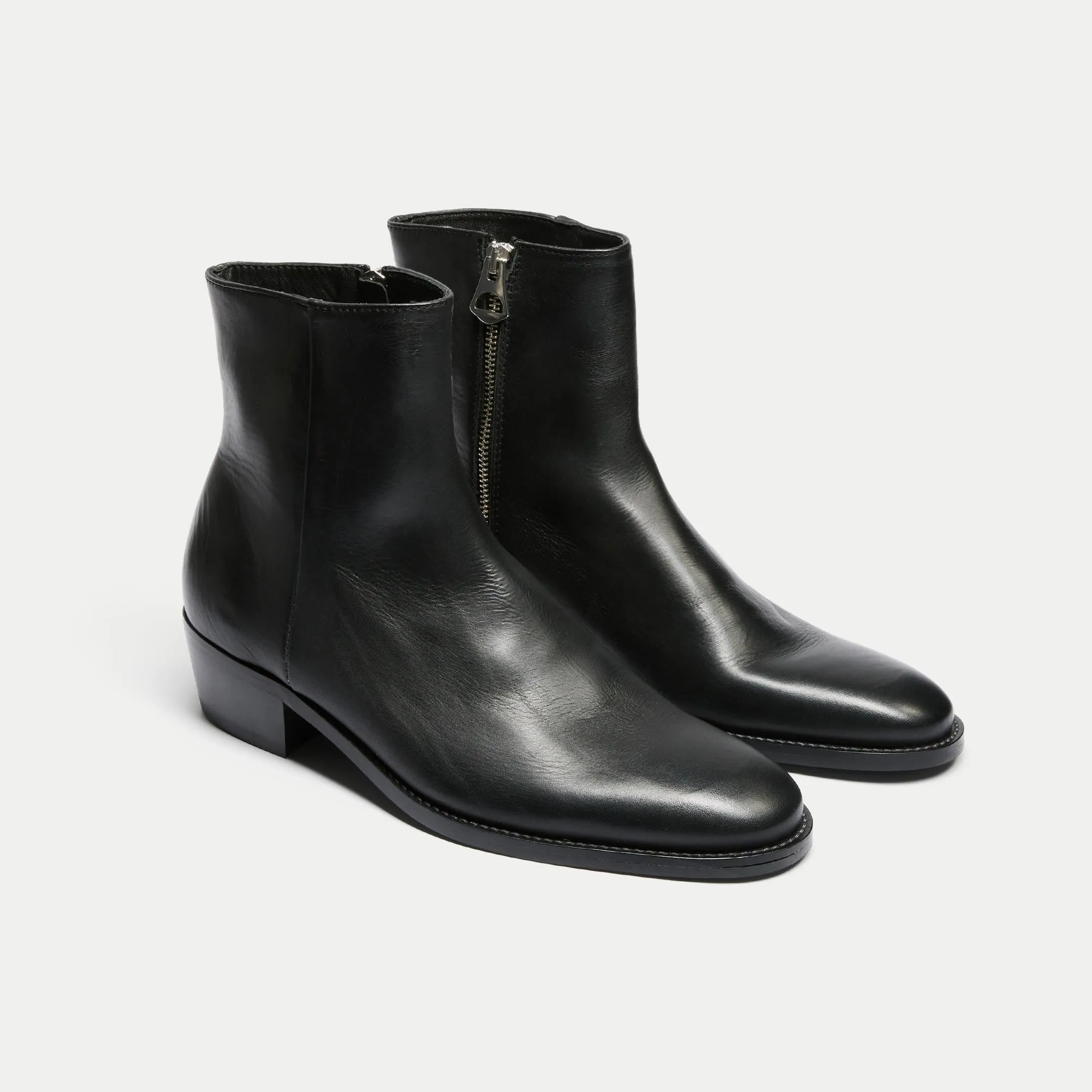 Hoxton Zip Up Cuban Heel Boot