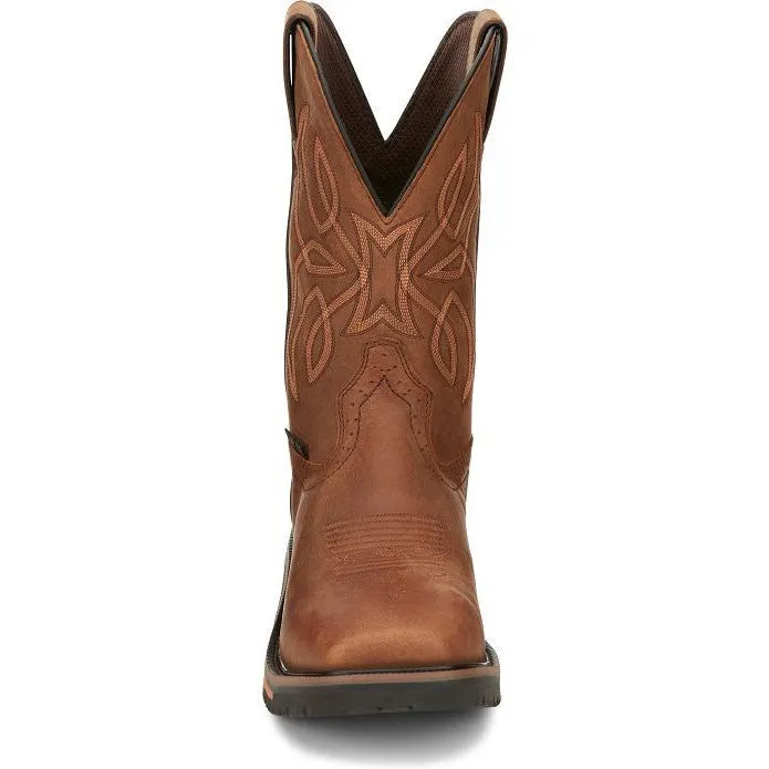 Justin Men's Dallen 11 Nano Comp Toe Western Work Boot -Brown- SE4215