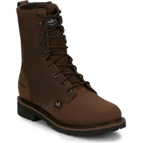 Justin Men's Drywall 8" Waterproof Western Work Boot -Brown- SE960