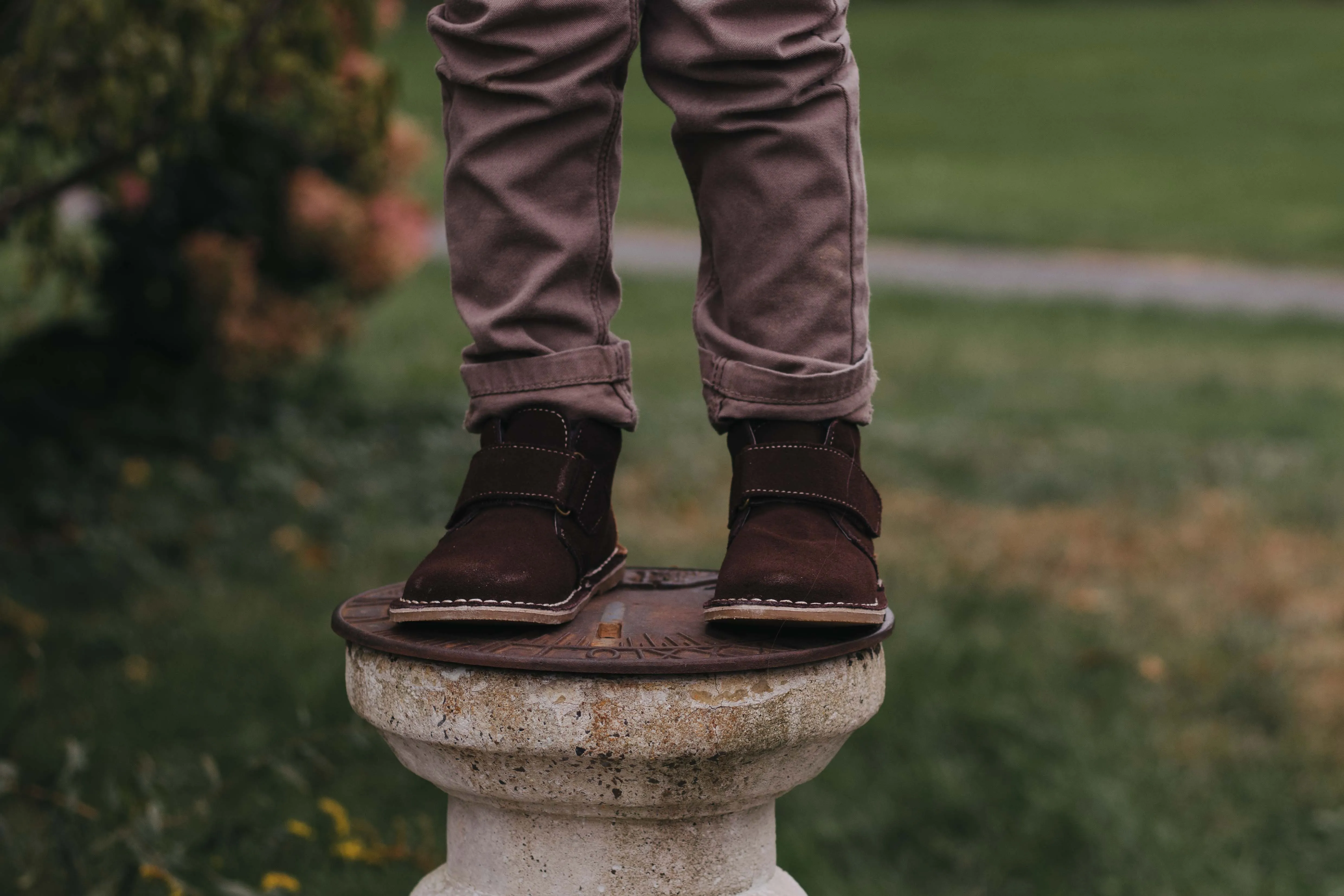 L'Amour Boys Velcro Strap Desert Boots