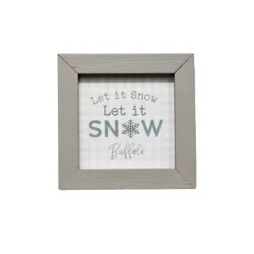 Let it Snow Wood Frame Sign