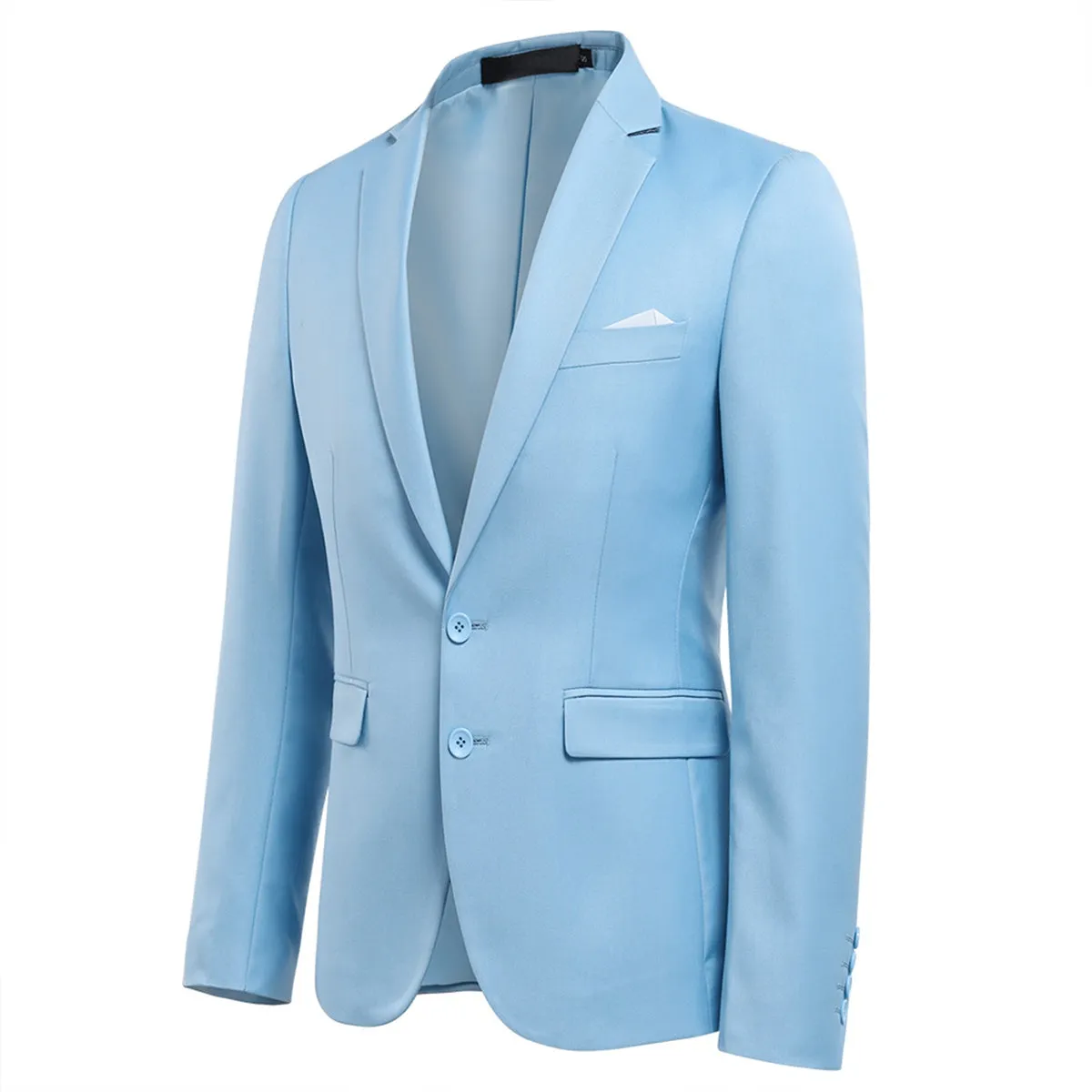 Light Blue 2-Piece Suit Slim Fit Two Button Suit