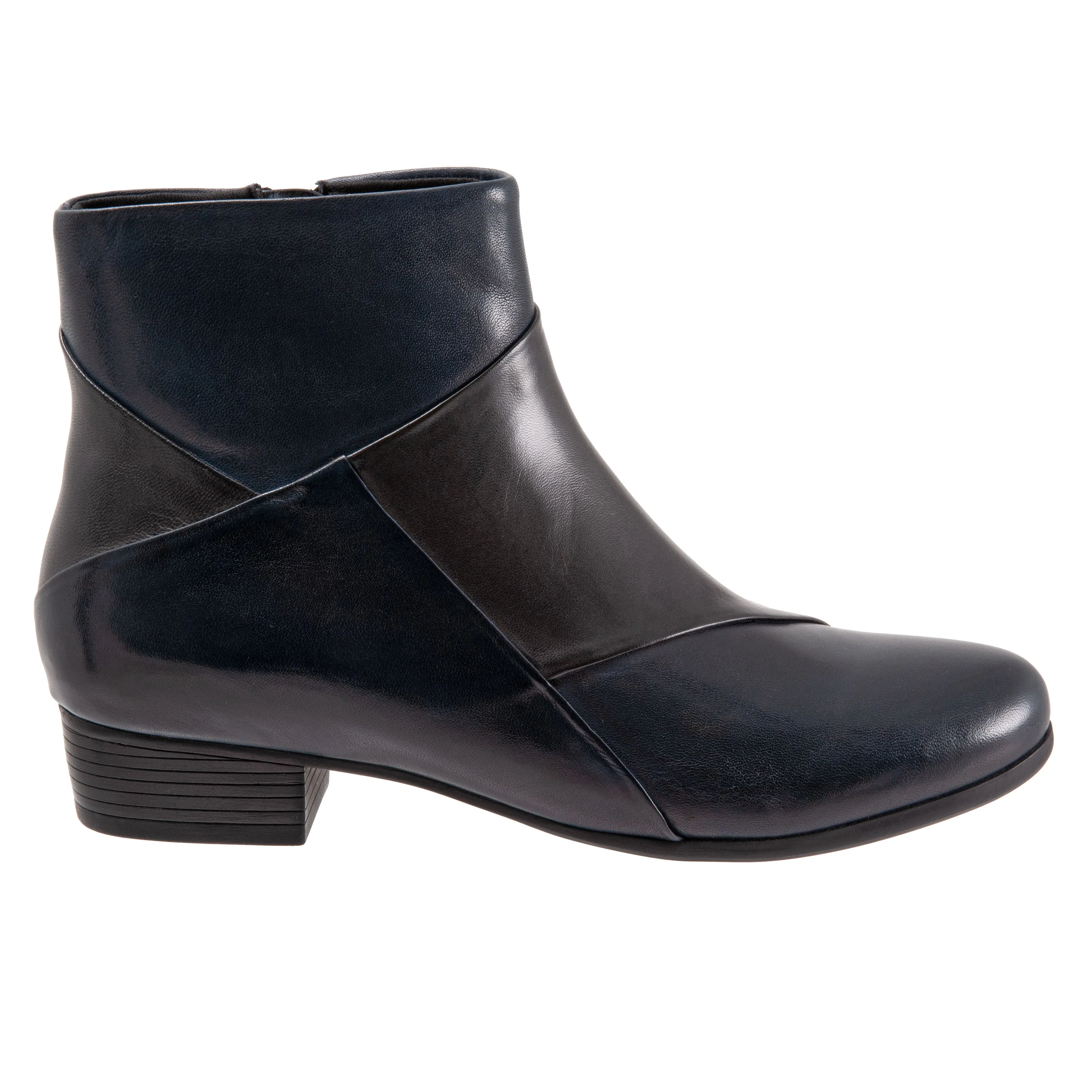 Maci Navy Multi Side Zip Ankle Boots