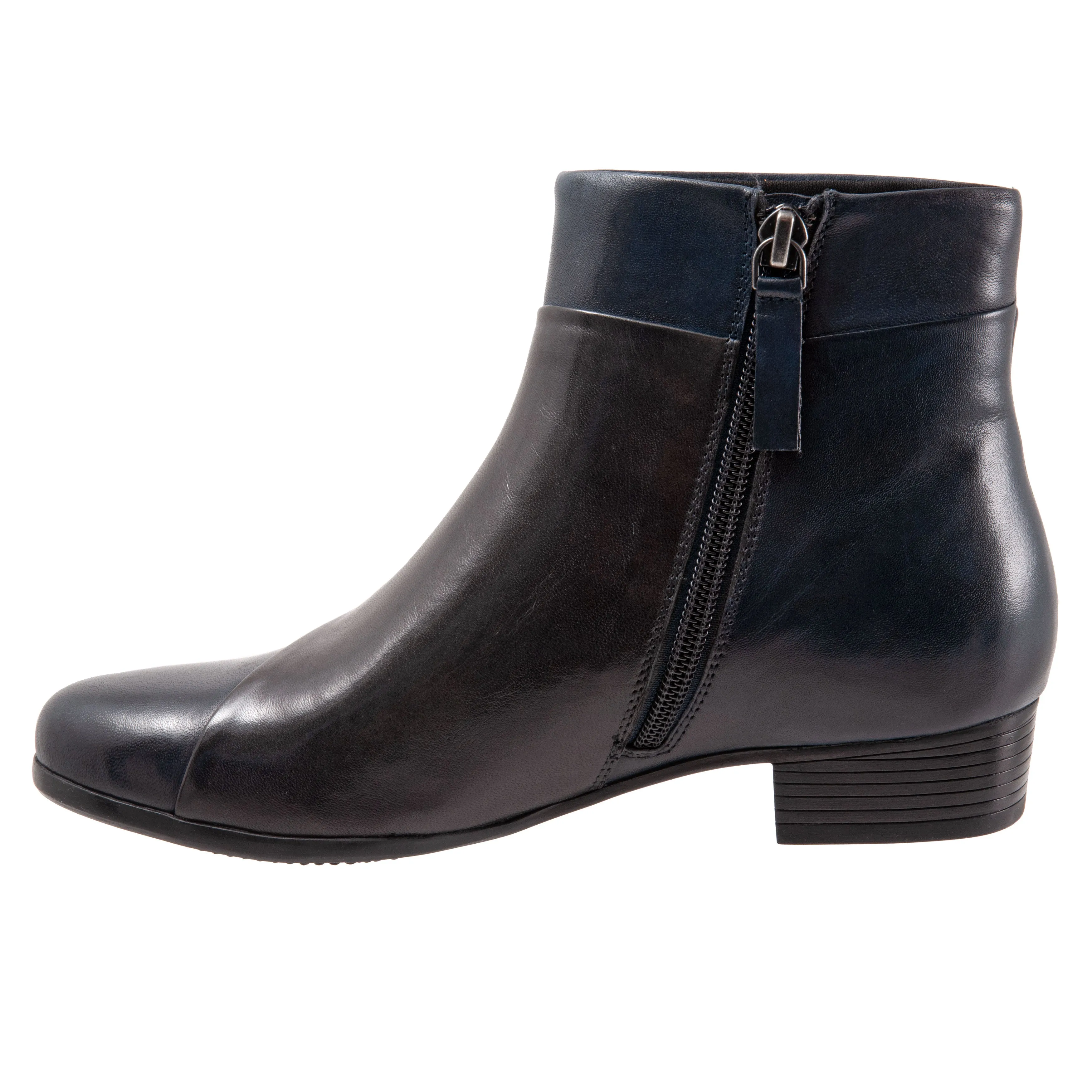 Maci Navy Multi Side Zip Ankle Boots