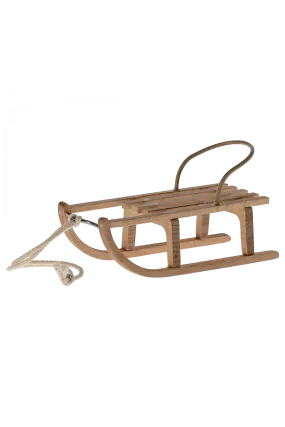 Maileg Mouse Wooden Sled