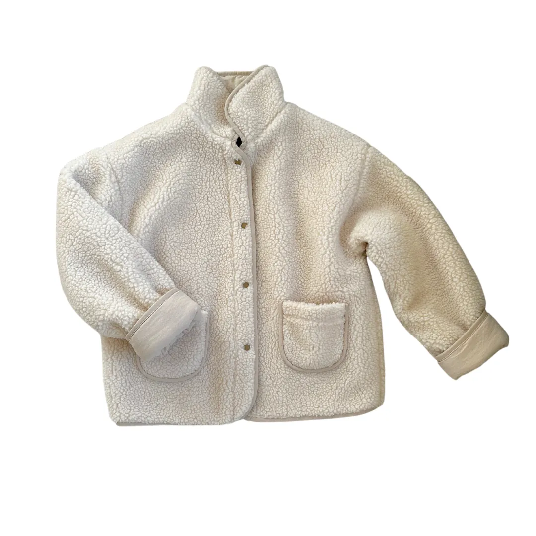 MAMA Reversible Teddy Coat - Stone