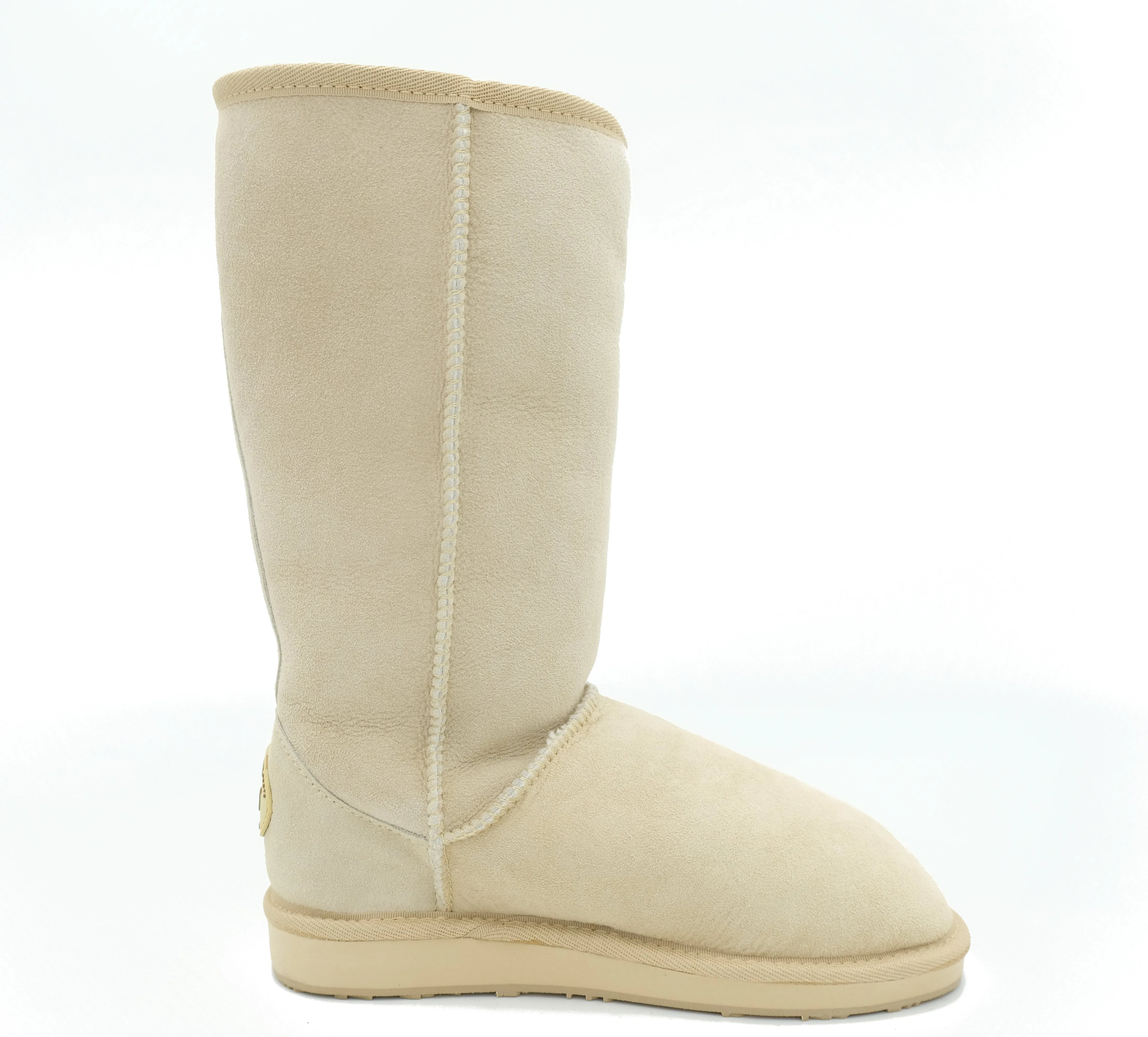 Marong Tall UGG Boot - Side Lace-Up Button Women's Sheepskin Boot - 100% Australian A-Grade Double Face Merino Sheepskin [Clearance]