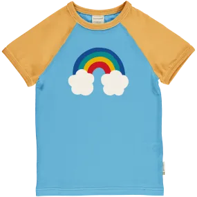 Maxomorra Rainbow Organic Cotton Single Print Short Sleeved Top