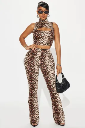 Meet Me in The Wild Pant Set - Leopard