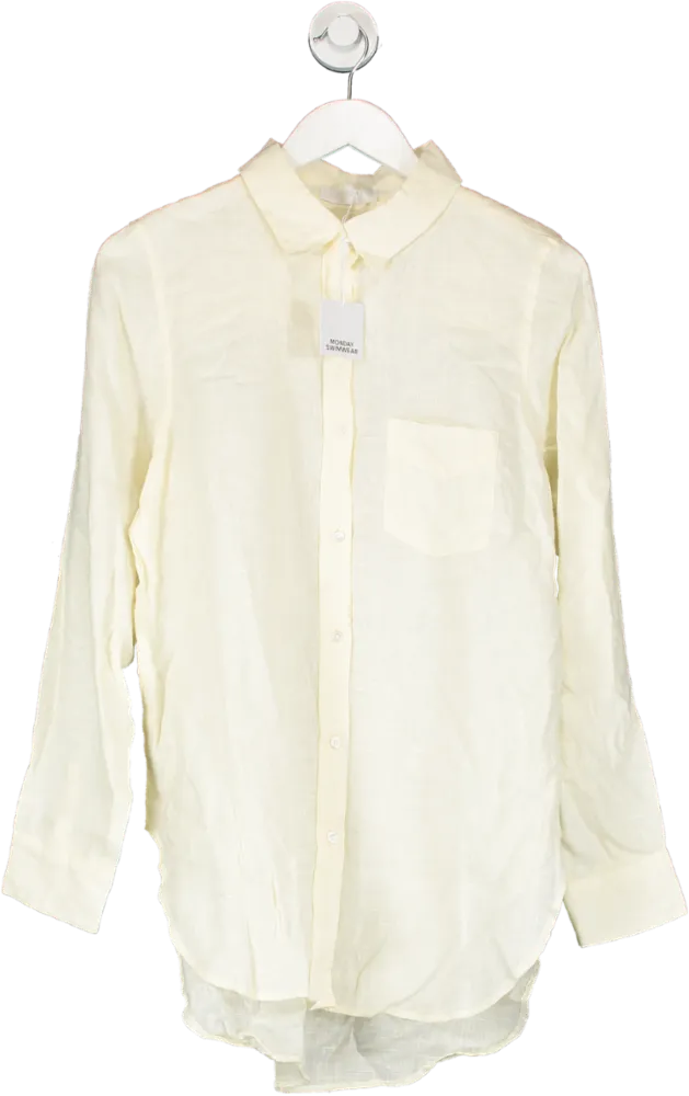 Monday Swimwear Cream Monaco Linen Shirt UK S