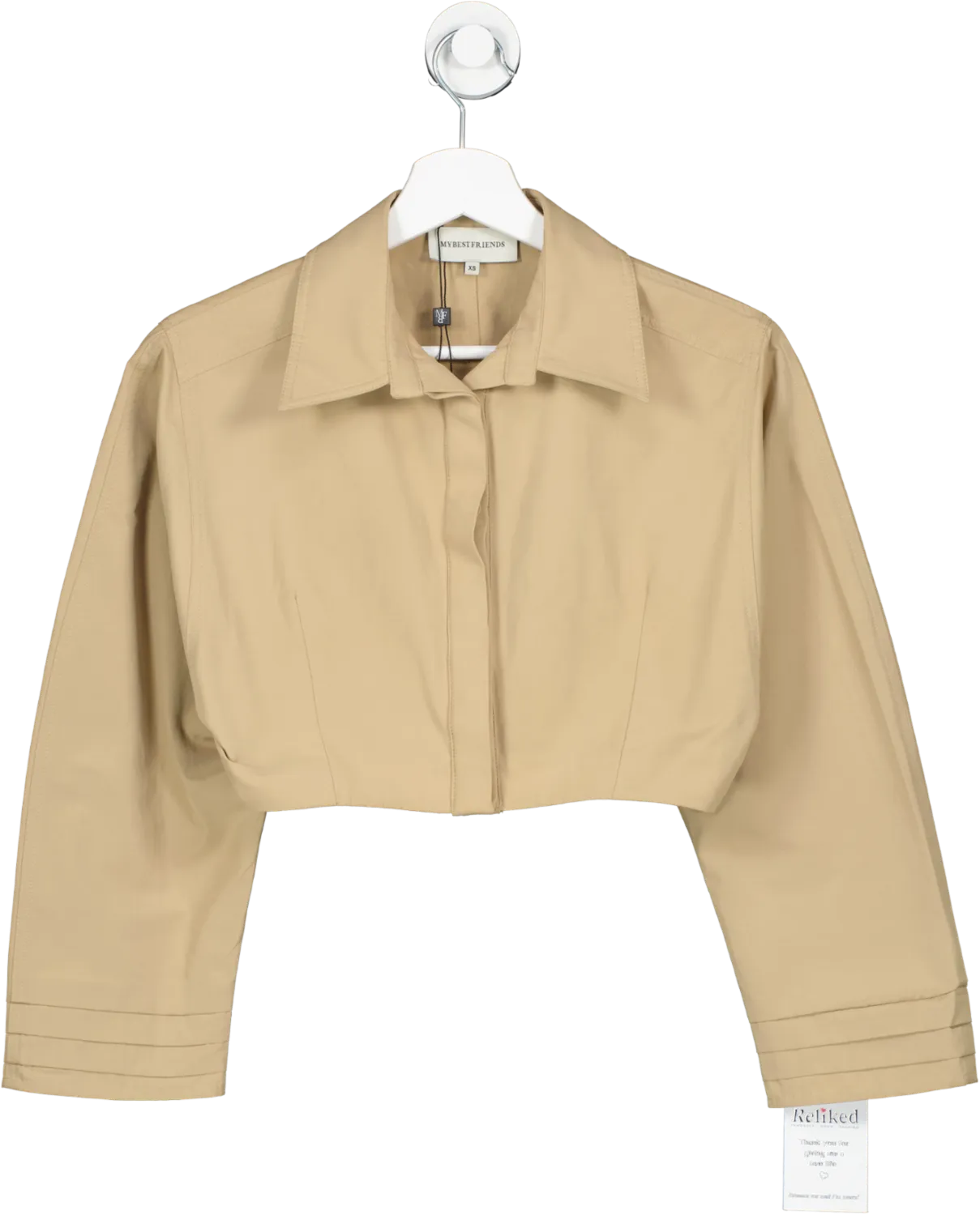 MYBESTFRIENDS Beige Fleur Shirt UK XS