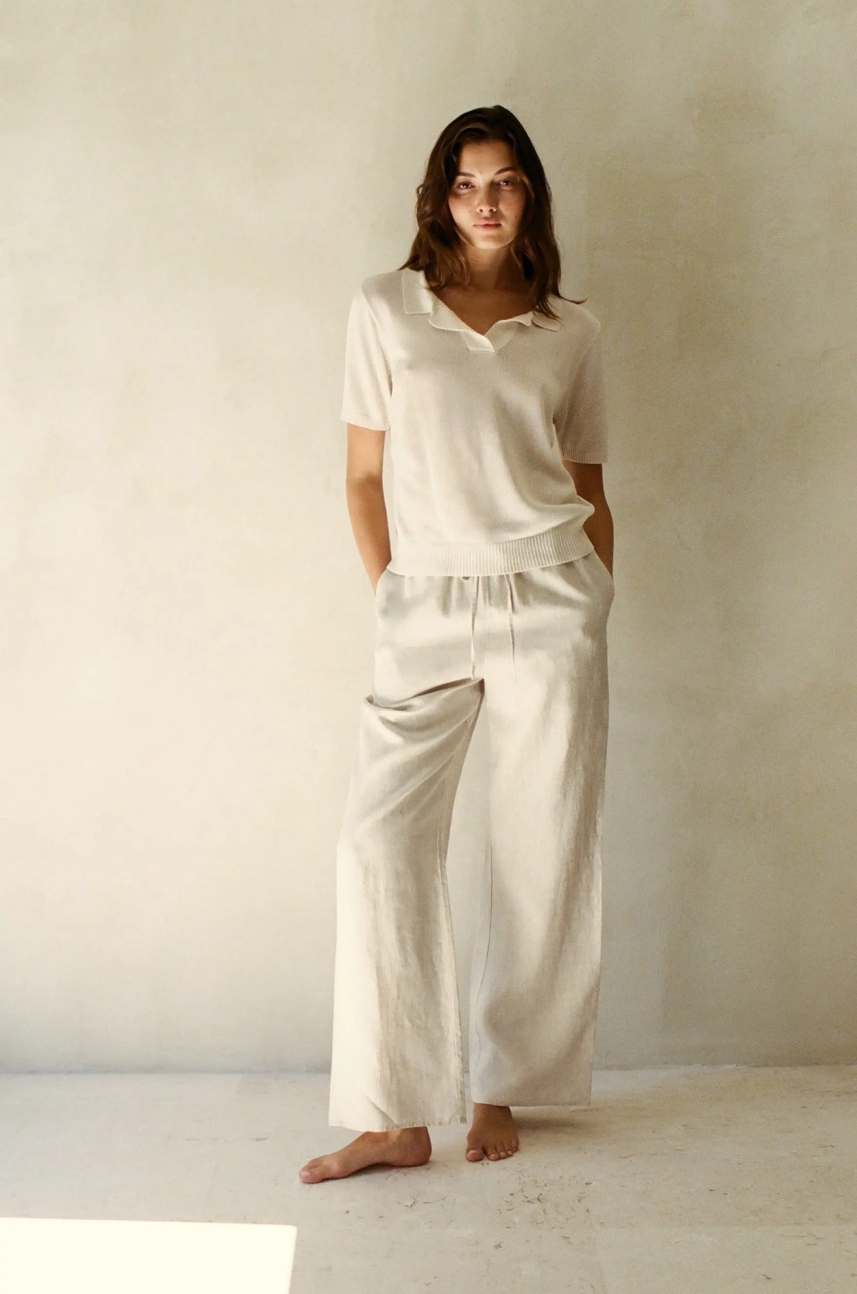 Natural Linen Novah Pant