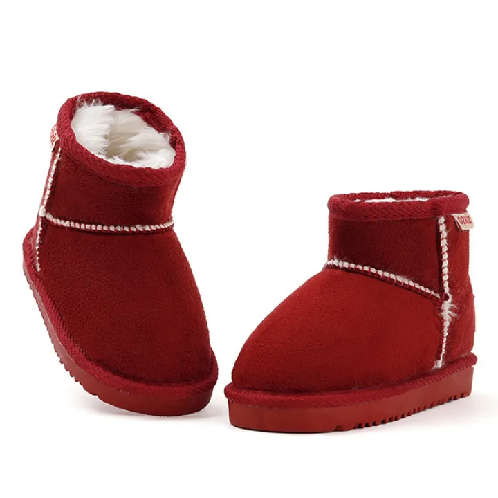 OZKIZ Mini Fur Boots - Red