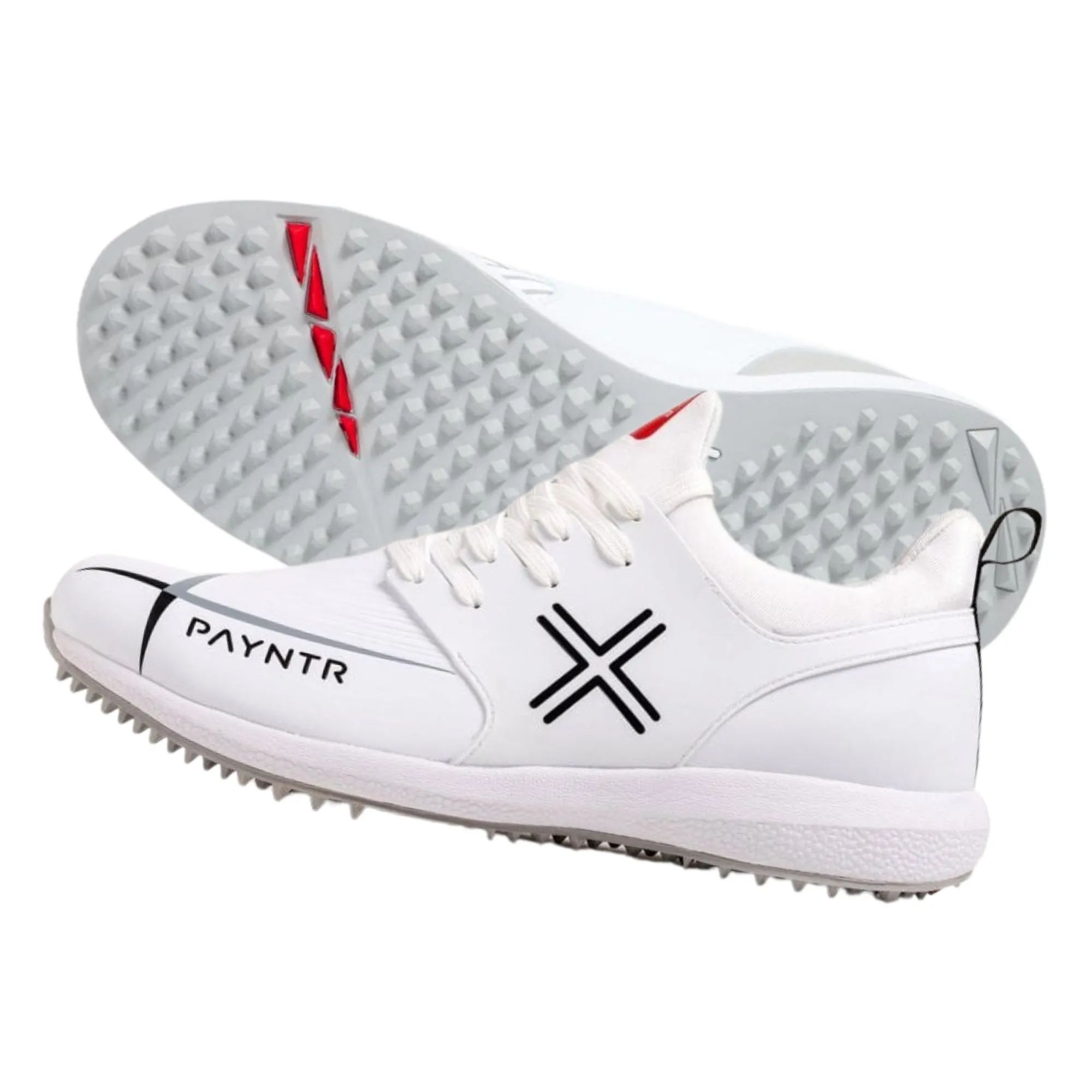 Payntr Cricket Shoes, X-MK3-Pimple All Rounder Cricket Shoes - All White